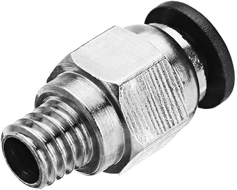 review JF-XUAN 3D Printer Parts, 4.3mm 10Pcs Bore Pneumatic Connectors PC4-M6 Fit 4mm PTFE Tube Connector Coupling Feed Inlet for TEVO 3D Printer 3D Printer Accessories