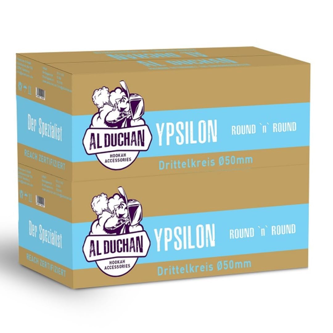 Shisha Kohle Naturkohle – Premium Kokoskohle für Wasserpfeife – 1KG, 4KG, 10KG, 20KG – Hohe Hitze, Lange Brenndauer (YPSILON Drittelkreis 25mm 20KG)