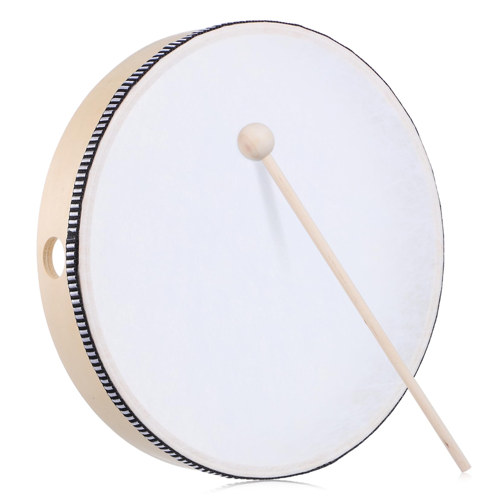 BESPORTBLE Hand Drum Percussion Instrument with Sturdy Frame Drum Stick Dancing Parties Portable and Versatile
