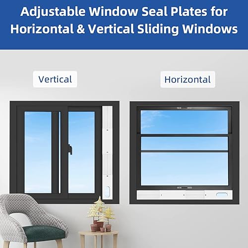 Miniatura 2 de Kit de ventana de aire acondicionado portátil, sello universal 2 en 1 para manguera de escape de 5.1 pulgadas5.9 pulgadas y secadora de ropa, kit de