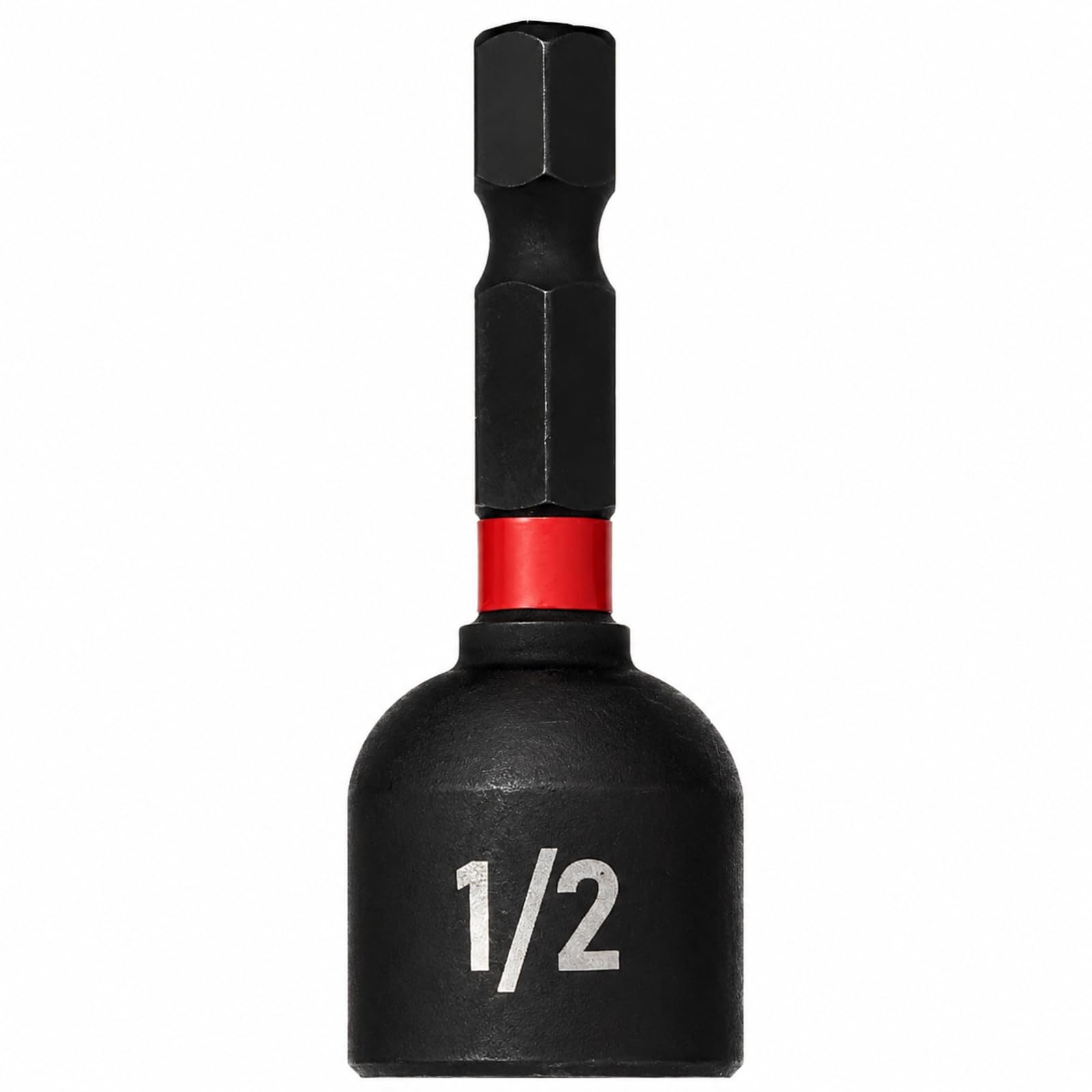BLACK CANYON 1/2 Inch Magnetic Impact Nut Driver, 1-7/8 Inch Nut Setter with 1/4 Inch Hex Shank, CR-V Steel Socket Bit for Impact Driver and Drill, 1 Piece