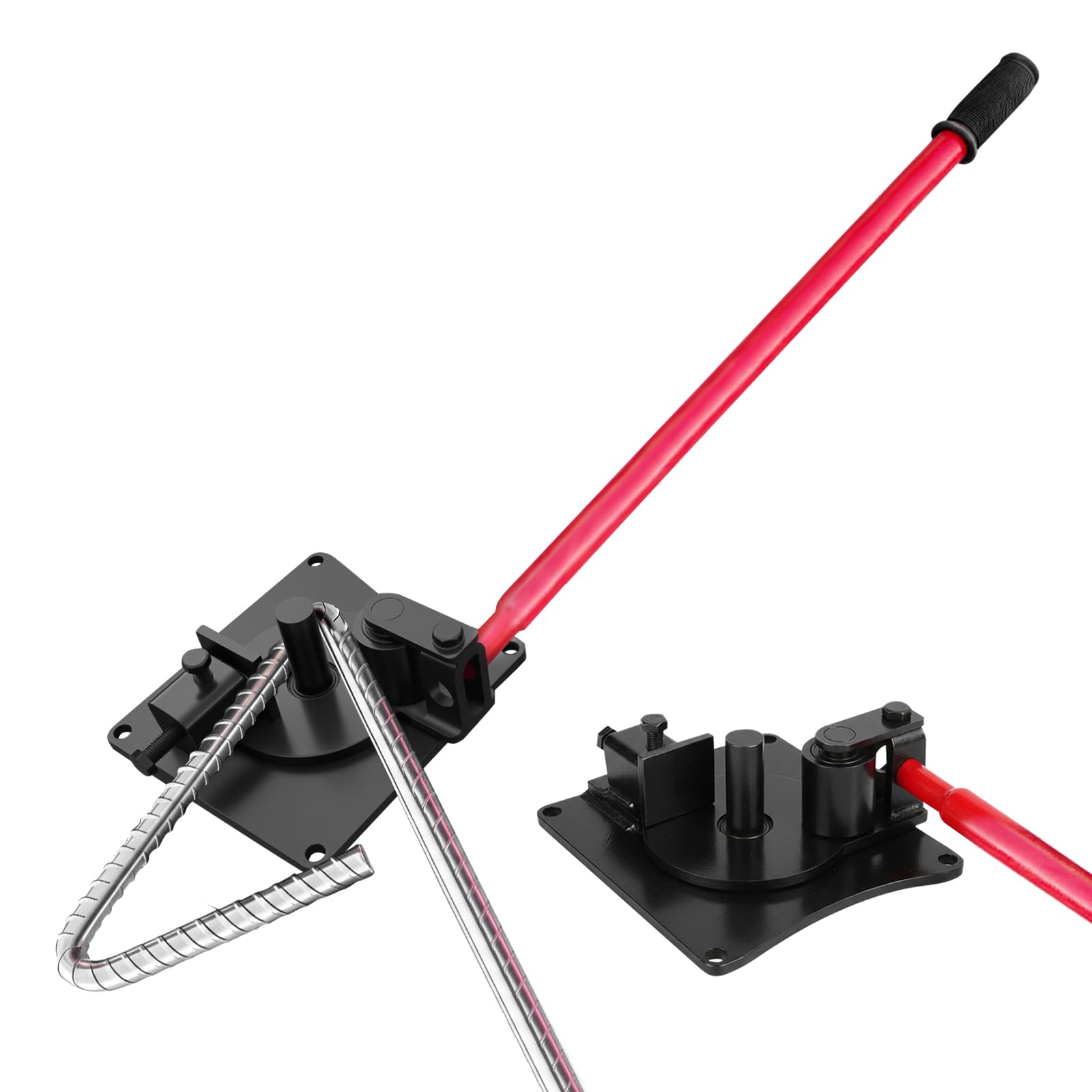 Plieuse manuelle pour acier jusqu'à 16 mm – Design robuste économe en force avec poignée en acier inoxydable, idéal pour plier l'acier rond, l'acier d'armature et l'acier plat (jusqu'à 180°)