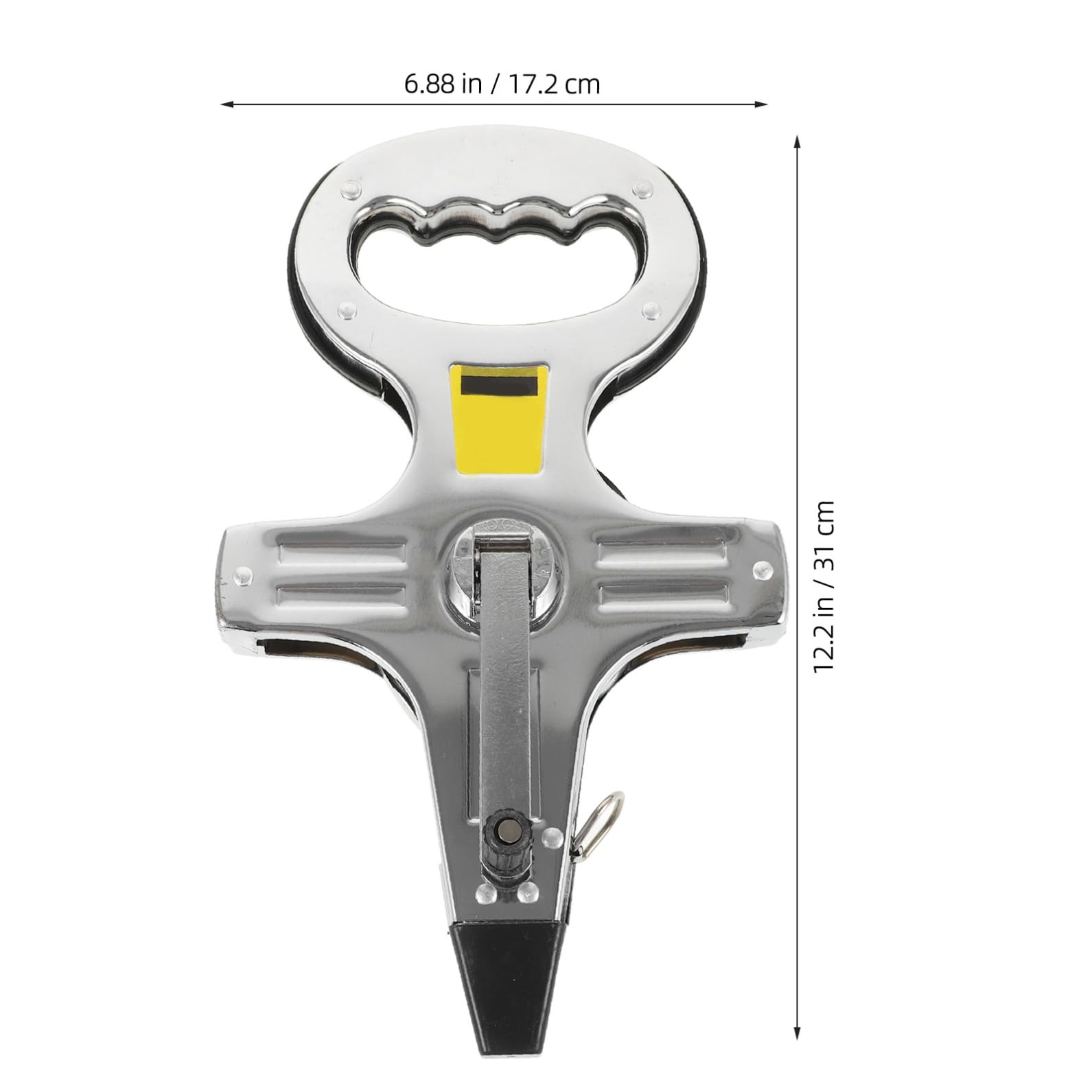 Hemobllo Ruban à Mesurer en Acier, Mètre Ruban à Insertion au Sol, Échelle Précise, Plage de Mesure 0-100m, Usage Professionnel sur Chantier