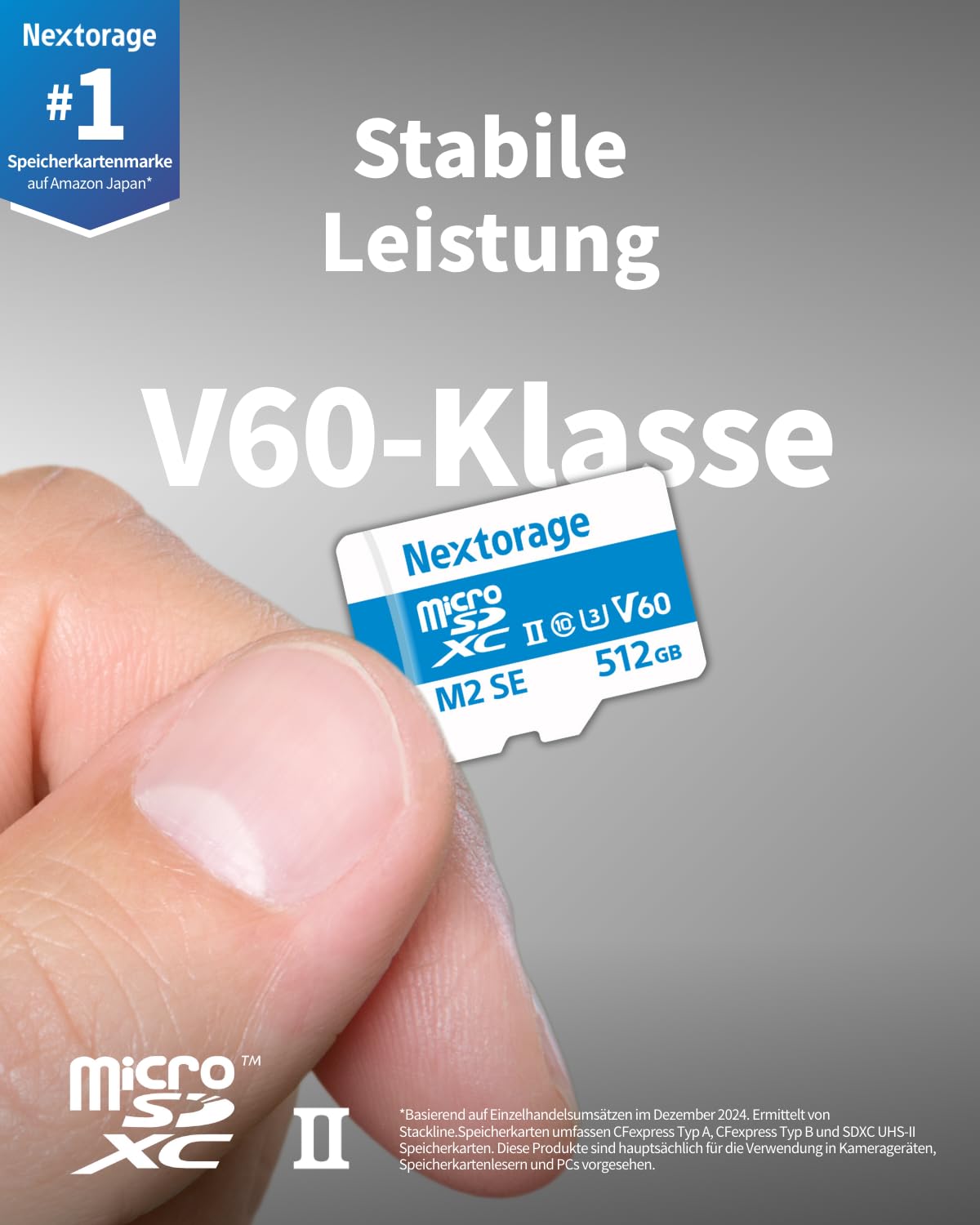 Nextorage Japanischer Hersteller UHS-II Micro SD Karte 512GB 