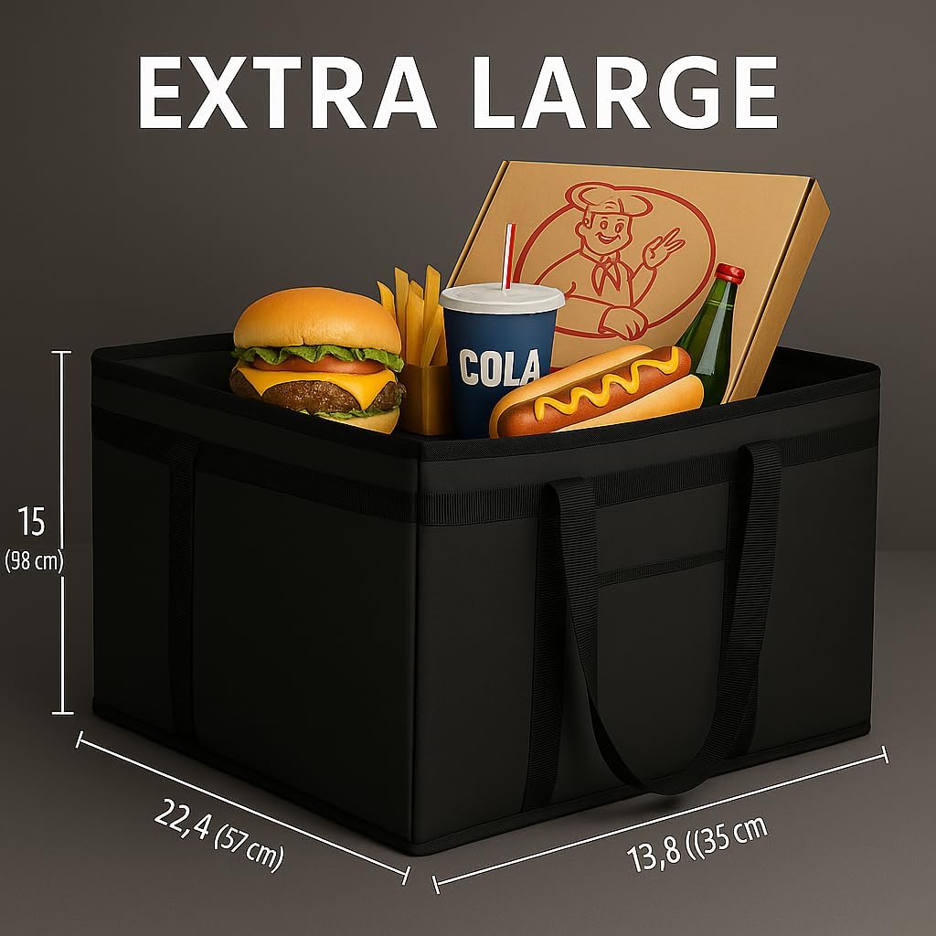 musbus Additional Bottom Plate XXXL Insulated Food Delivery Bag Cooler Bags heavy duty Catering Therma for doordash Keep Food Warm - Image 6