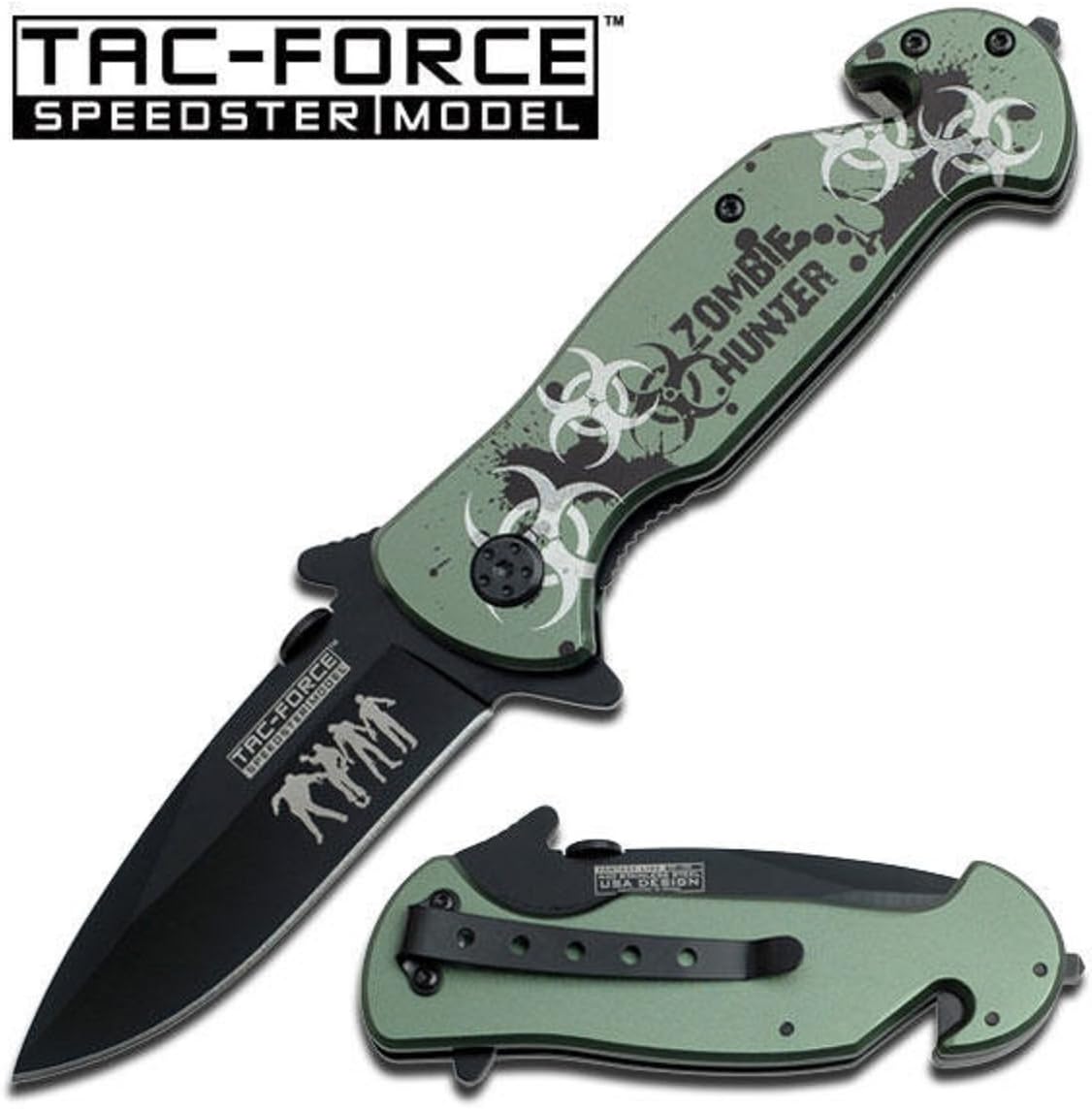 Zombie Hunter Ao Rescue Folding Knife- Tf799gz
