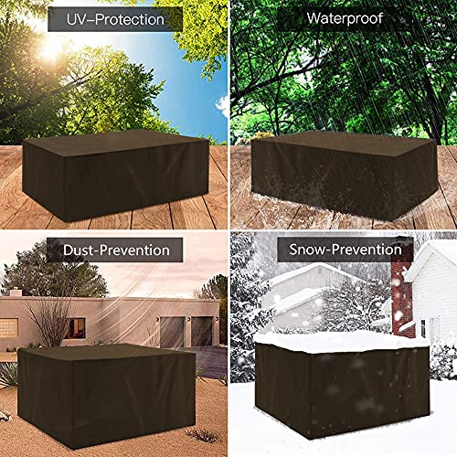 Housse de table de jardin haut de gamme 420D résistante aux UV 260cm - 7