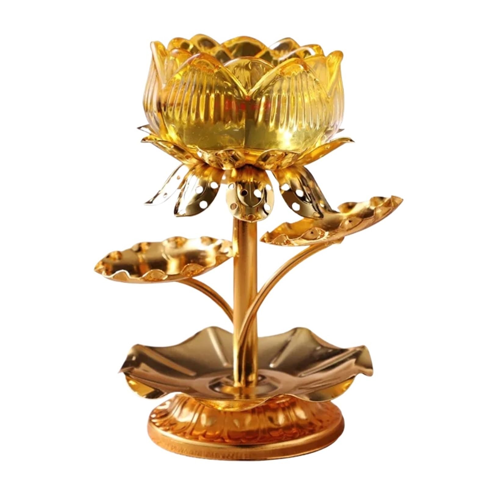 Bougeoir en métal lotus idée cadeau idéale pour décoration maison