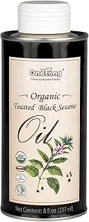 ONETANG Organic Black Sesame Oil, Extra Virgin Cold-Pressed 0 Sodium Sesame Oil, Kosher, Halal, Delicious Flavor, All-natu...