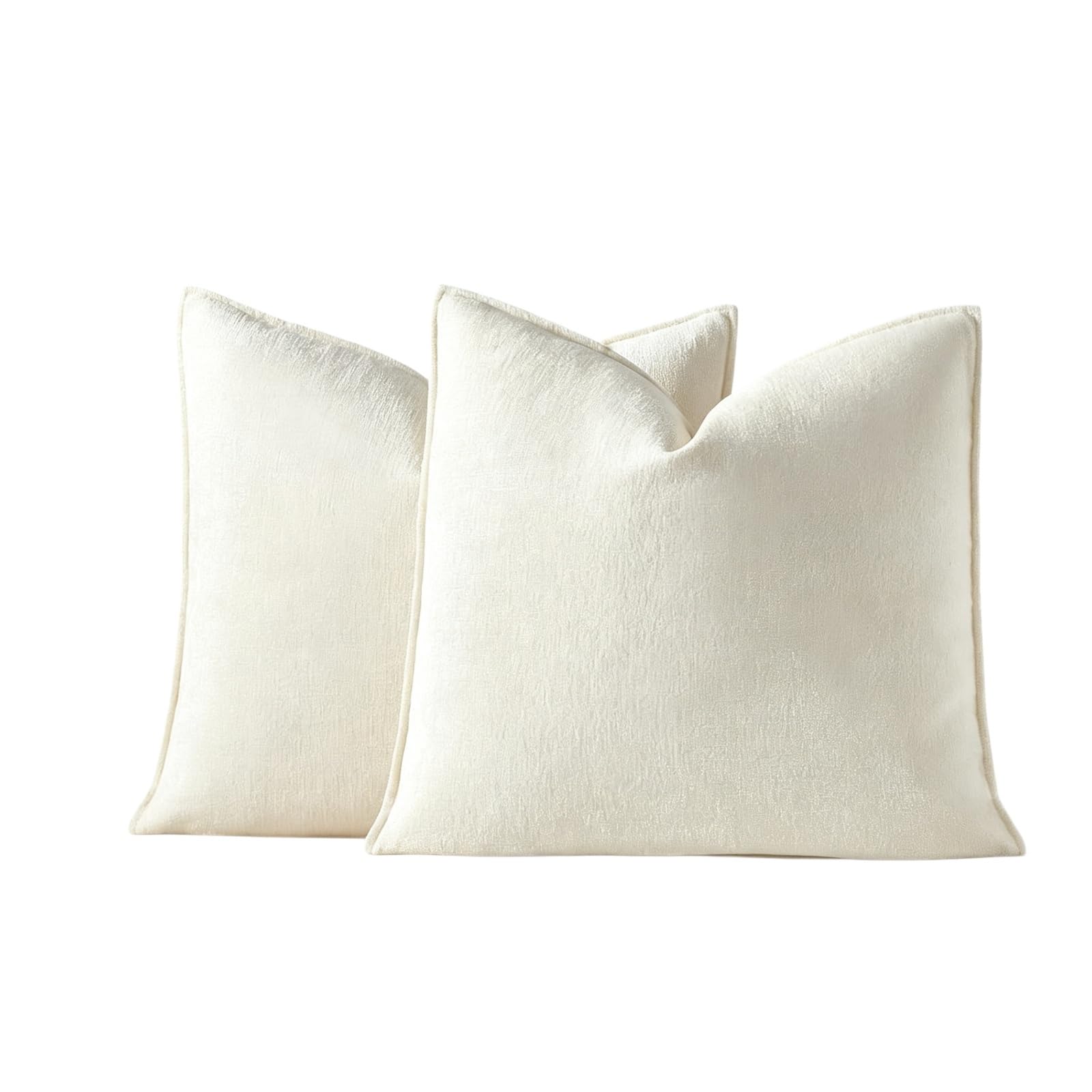 Pack Of 2 Chenille Decorative Throw Pillow Covers 18x18 Inch Cushion Cover