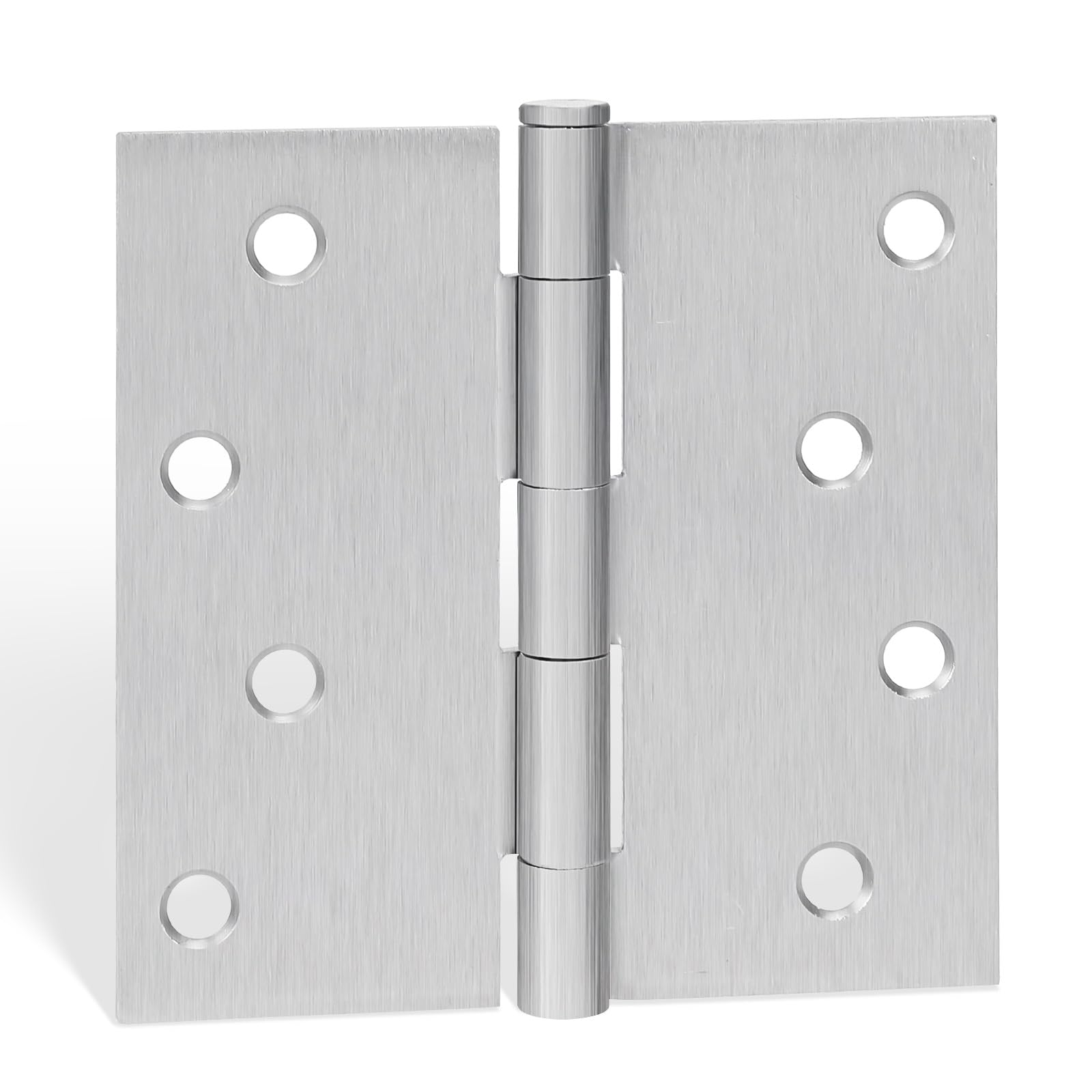 Photo 1 of goldenwarm 12 Pack Nickel Door Hinges, 4inch x 4 inch Brushed Nickel Door Hardware Satin Nickel Iron Door Hinges with Square Corners