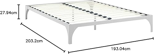 Miniatura 8 de Plataforma de metal para cama Modway Ollie. Tamaños twin, full, queen y king, Metal, Plateado