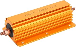 Resistor 200W 2R Rx24 Aluminum Case Resistor for Power Supply Sensor, Wirewound Resistors Screw Tap Chassis Mounted Power Resistor Single Fixed Resistors,Resistance