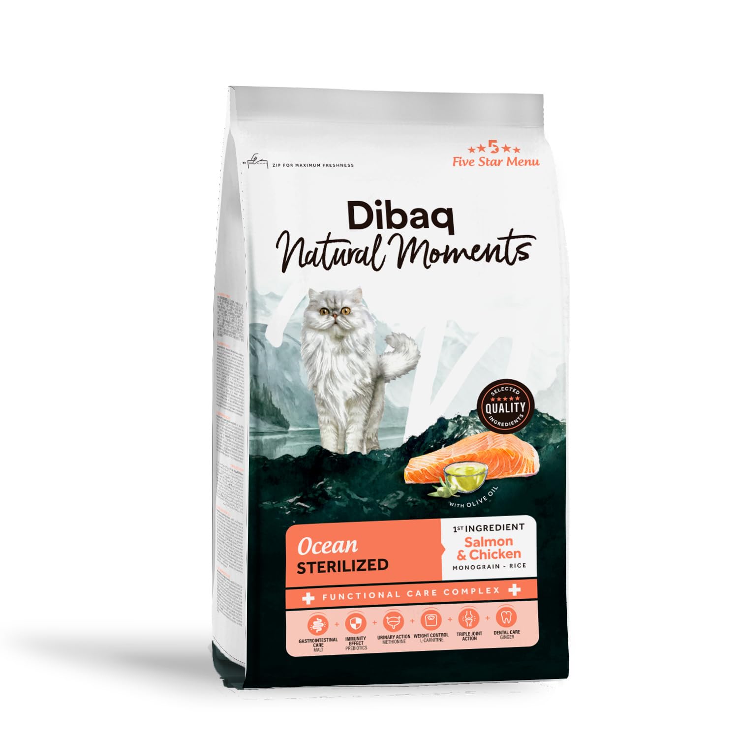 Dibaq Natural Moments 5 Star Esterilizado Salmón, 6 kg