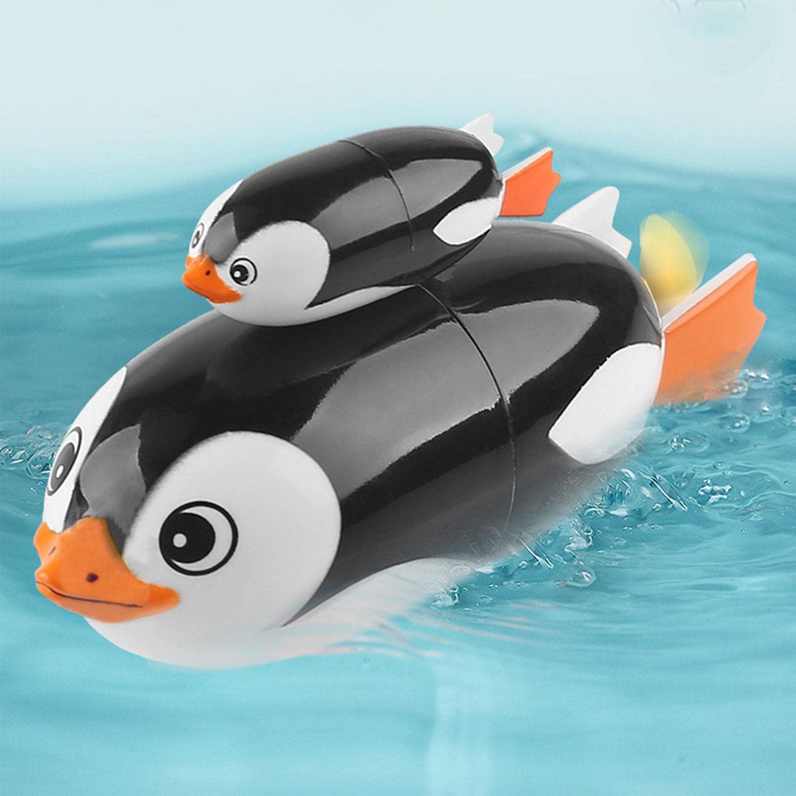 PURBLE 3 Bain Pingouin Nageur | Jouets Bain pour Enfants avec adsorption magnétique | Jouets Baignoire Pingouin à remonter, Ensemble Jeu Flottant pour Tout-Petits nageant dans la