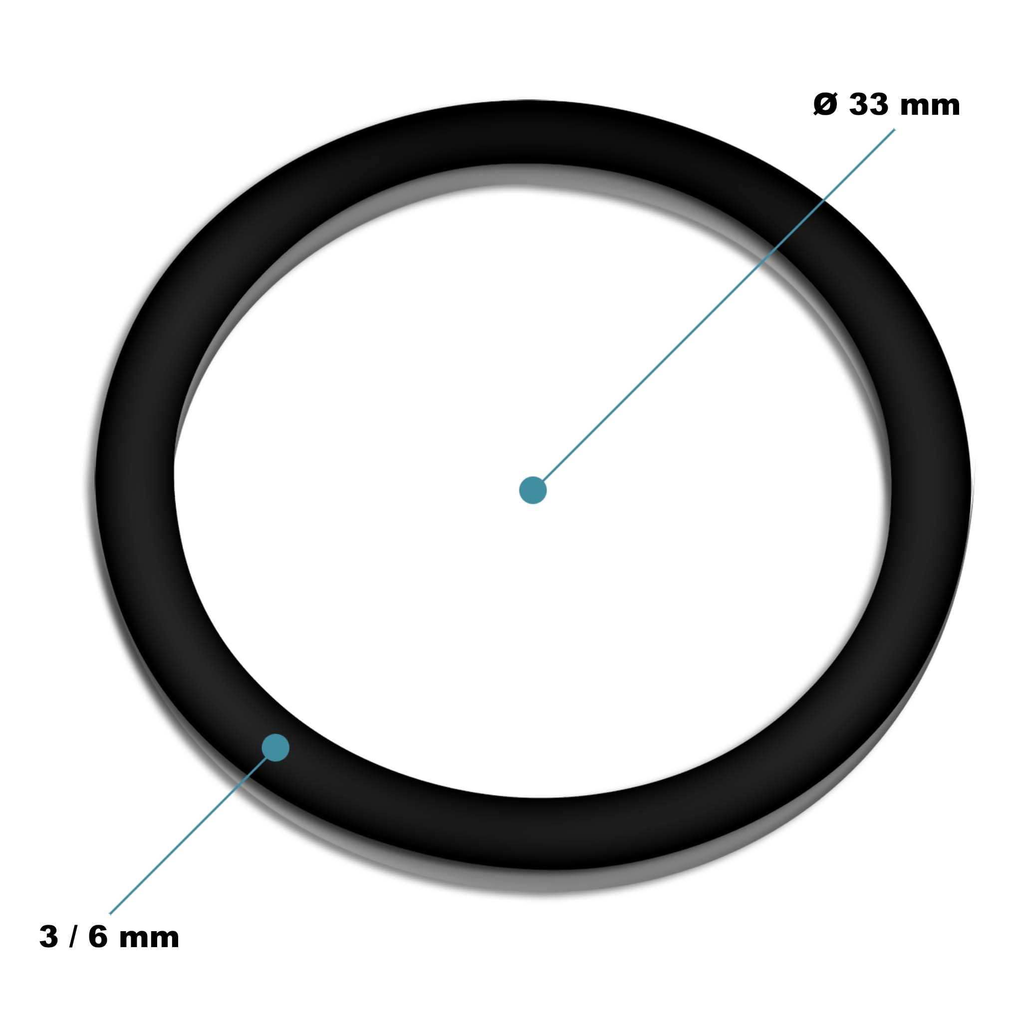 AQUARISTIKWELT24 Guarnizione O-Ring Di Ricambio Per Filtro Da Stagno CPF 5000, Diametro 33 Cm, Spessore 8 Mm
