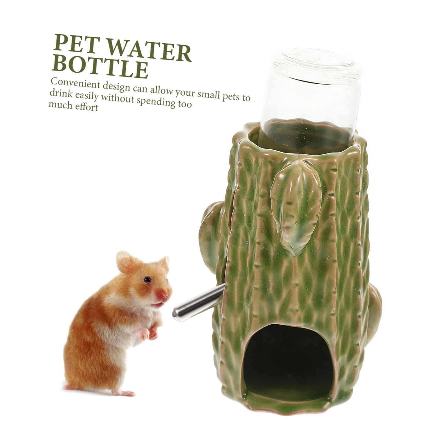 Gatuida Wasserflasche für Hamster Chinchilla-Flasche Vertikale Trinkflasche Praktischer Wasserspender Durchsichtiges Design Einfache Anwendung kein Auslaufen Trockener Käfig für Kleine Hau