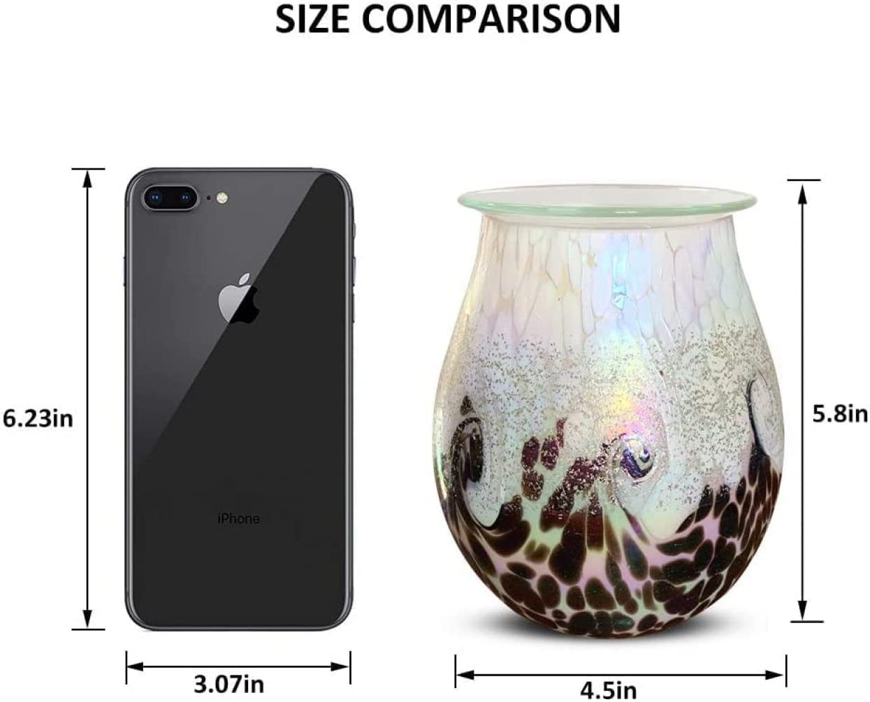 Elektrischer Kerzenwärmer Kunstglas Duftwachs schmilzt Brenner Aroma Nachtlicht Dekorative Lampe für Geschenke Wohnkultur Café
