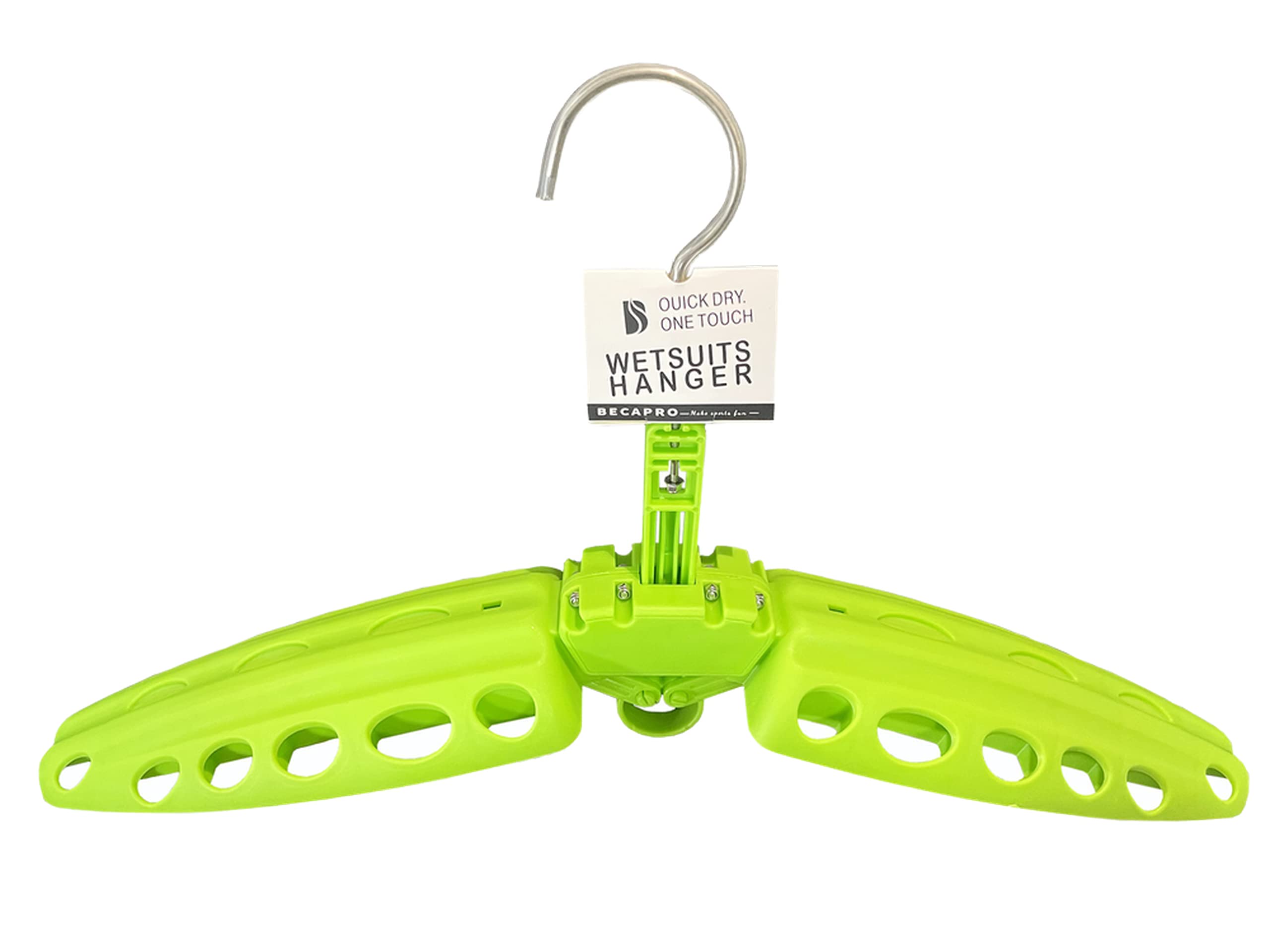 BECAPRO Wetsuit Hanger Foldable Surfing Suit Rack(Green)