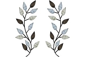 Zhengmy Farmhouse Wall Decor for Living Room - Metal Tree Leaf Art