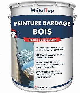 Metaltop - Peinture Bardage Bois - Gris clair - RAL 7035 - Pot 1 L