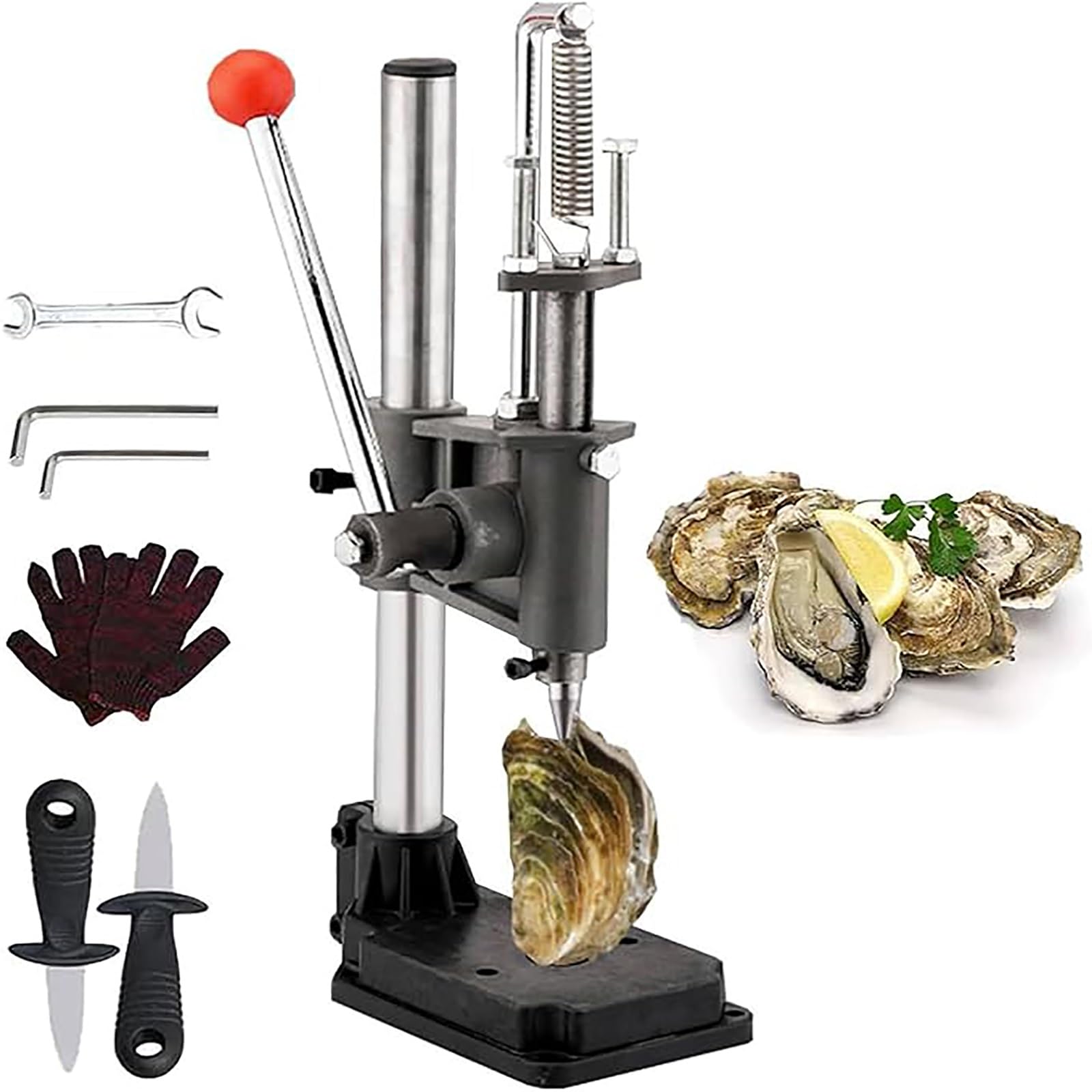 Strumento per aprire ostriche, punta ad alta durezza per sgusciare frutti di mare, altezza regolabile per ostriche, vongole, capesante e crostacei