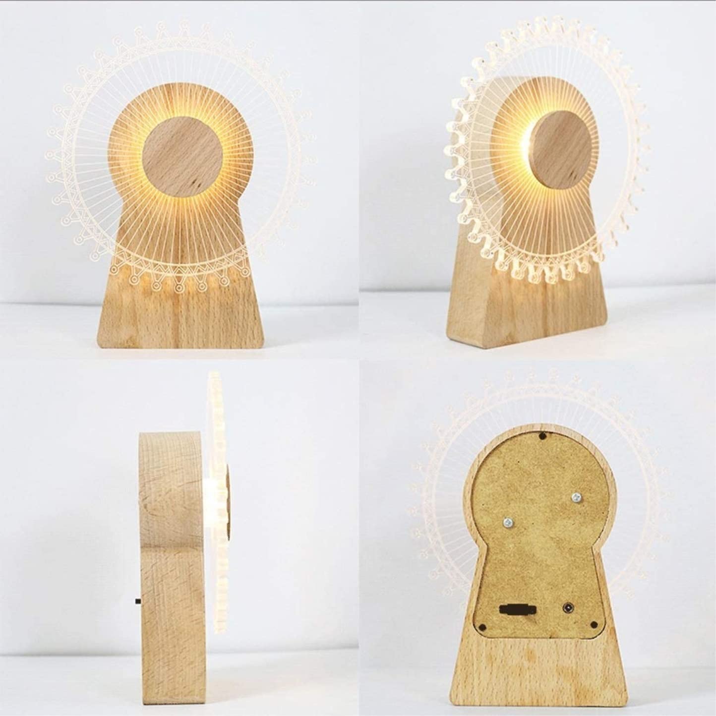 Spieluhr Musikspieluhr Rotierende Riesenrad-Spieluhr, Leuchtende Acryl-Spieluhr Für Weihnachtsgeburtstag Musik Einschlafhilfe