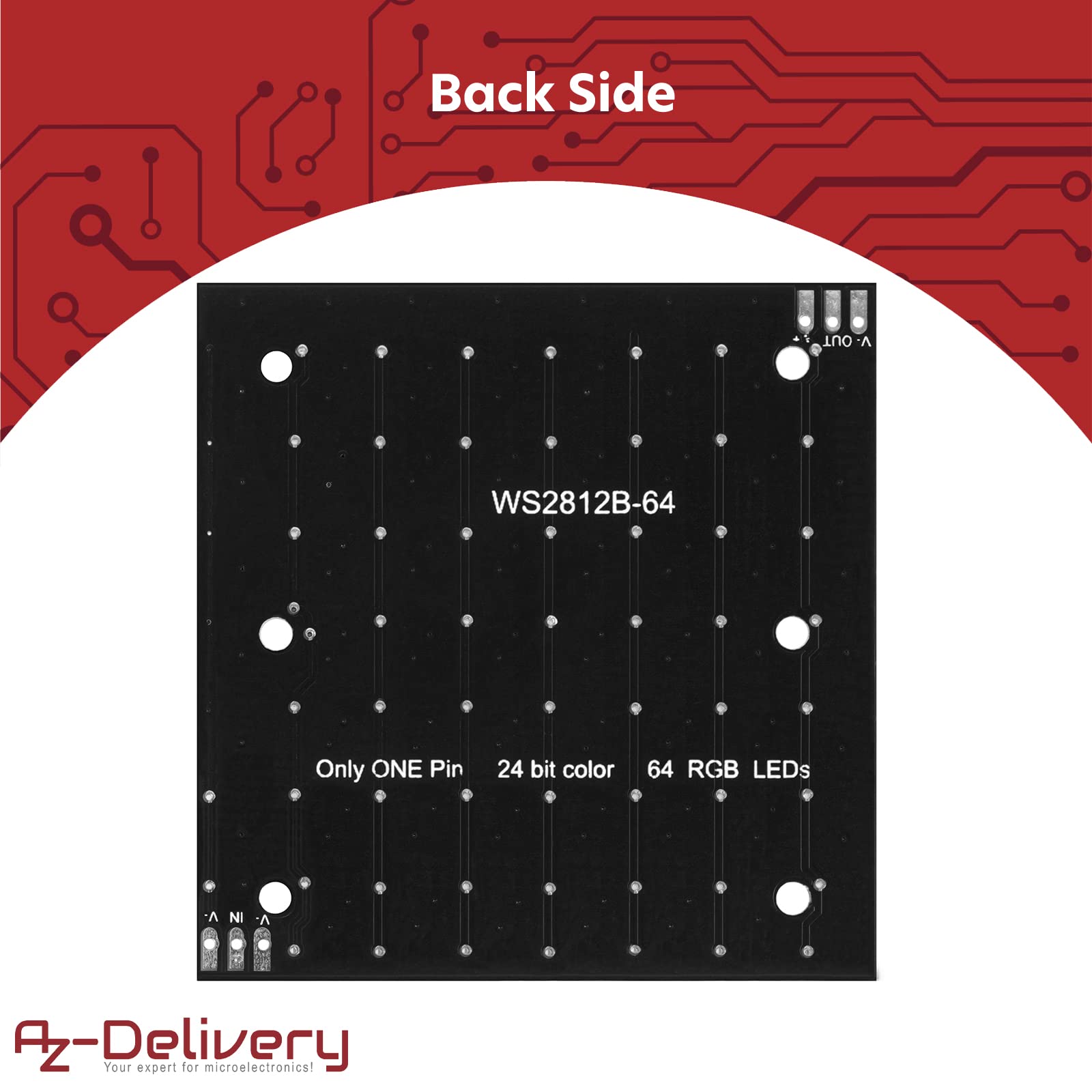AZDelivery 5 x Pannello A Matrice Di LED U 64 CJMCU- Modulo 8 * 8 compatibile con Arduino e Raspberry Pi incluso un E-Book!