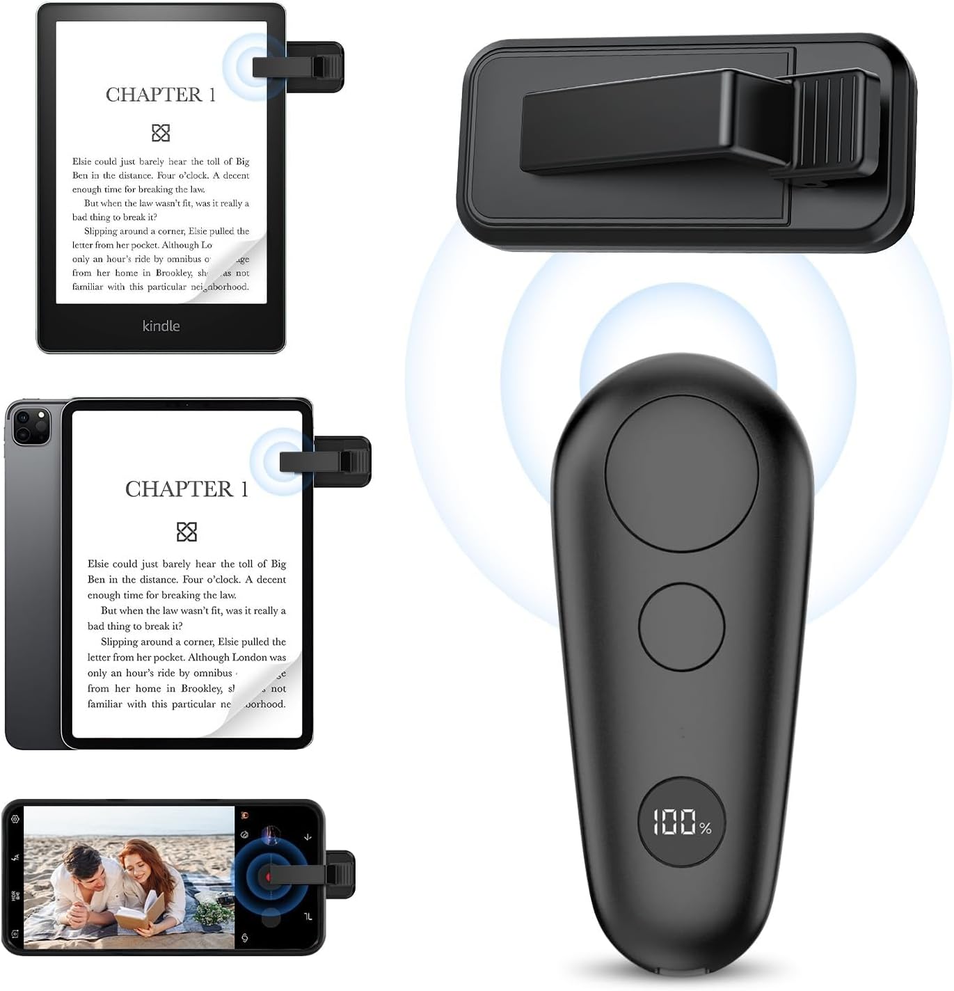 Kindle RF Remote Page Turner, Clicker Page Turner for Kindle Paperwhite ...