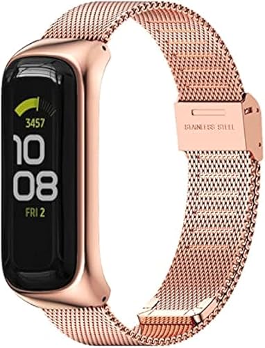 Correa de metal para Samsung Galaxy Fit 2 Correa de reloj de repuesto (oro rosa Mian)