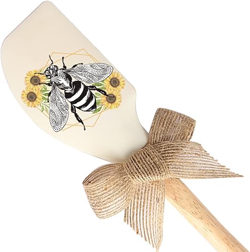 Queen Bee - Espátula de silicona divertida, herramienta de horneado, decoración moderna de cocina de granja, regalo para chef, hermana, mamá, chef