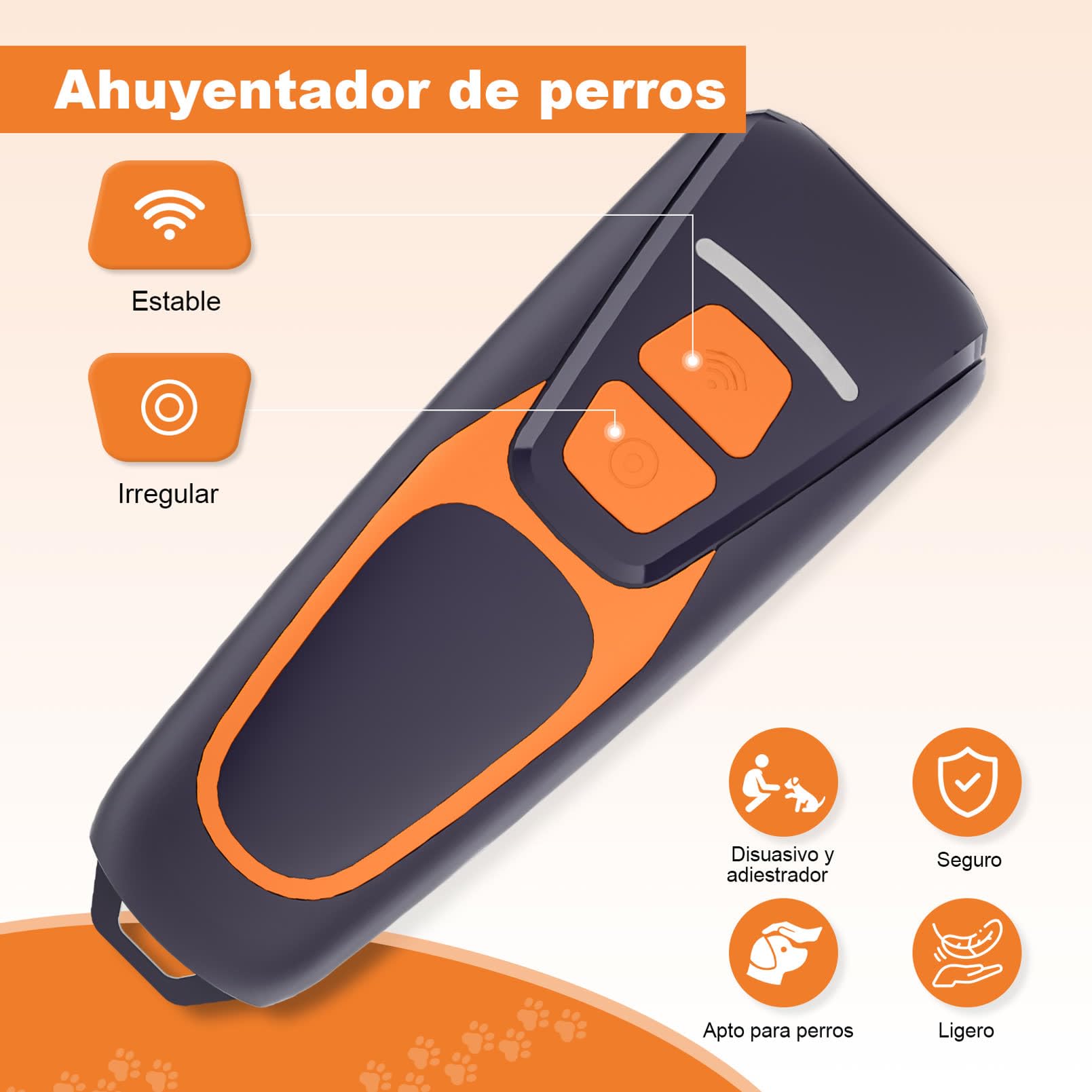 Antiladridos para Perros Ultrasonidos Dispositivo Antiladridos Ahuyentador de Perros Repelente Canino Portátil Recargable 15m Seguro y Humano Anti Ladridos Interior Exterior