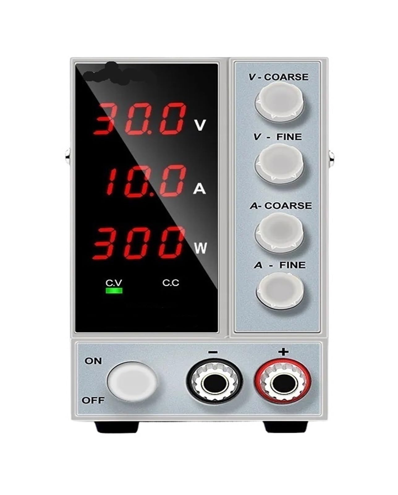 Fuente de alimentación CC Ajustable, Fuente de alimentación de Banco Digital de 30V 10A, Interruptor regulador de Voltaje de Fuente de alimentación estabilizada(4digit sNPS3010W)