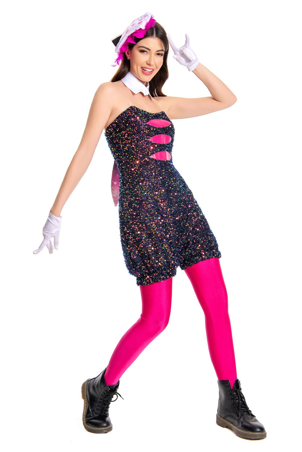 Vaianie Womens Squid Cosplay Costume Warrior Dress Outfits Squid Sisters Dress Jumpsuit for Halloween Party