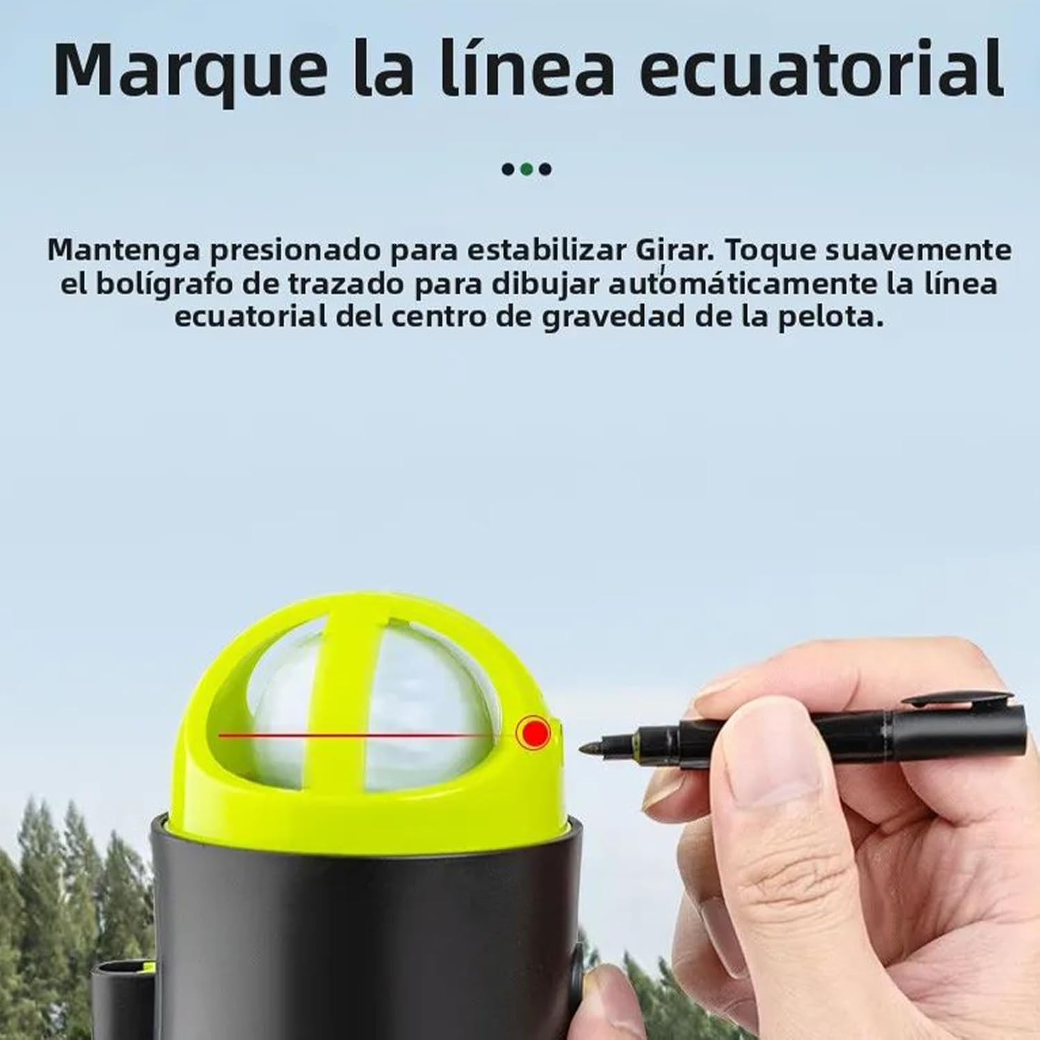 ゴルフボール用ライン描画ツール | 電子式ボールライナー - 携帯型精密位置調整ツール ゴルフアクセサリー ビギナーから上級者、大人