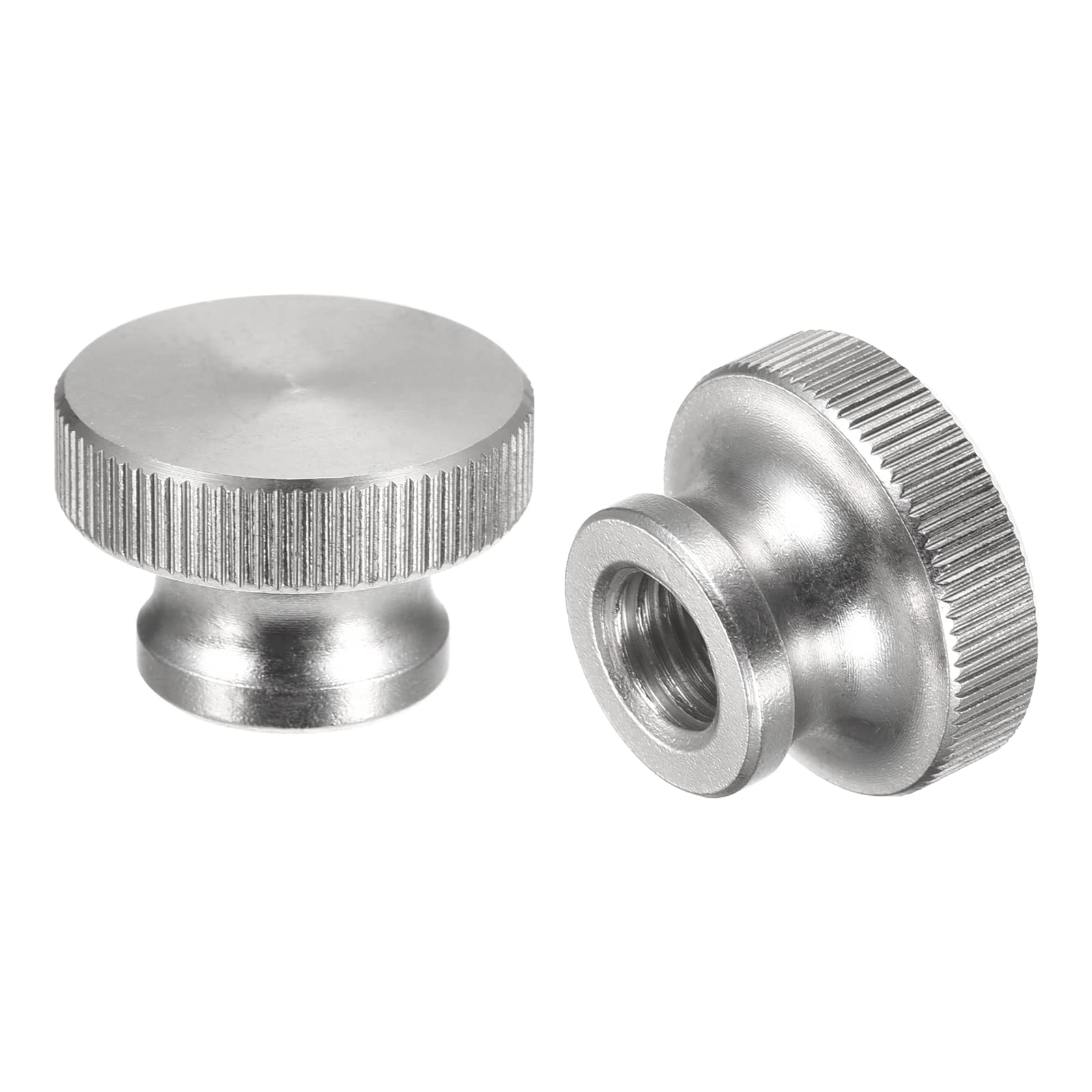 sourcing map Lot de 4 écrous moletés en acier inoxydable 304 M12 x 30 x 20 mm