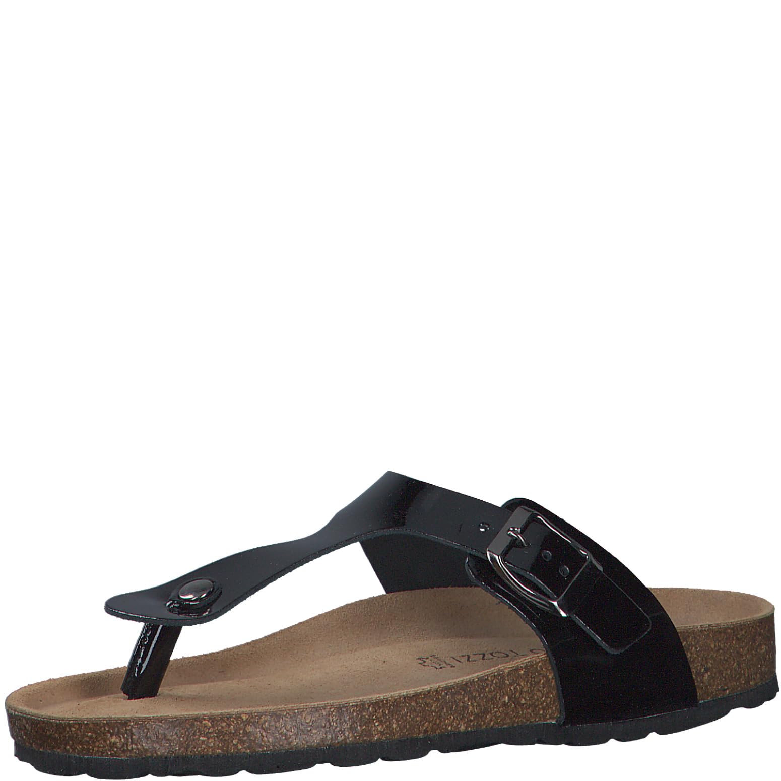 MARCO TOZZI Women's 2-27402-42 Mule, Black Patent, 3.5