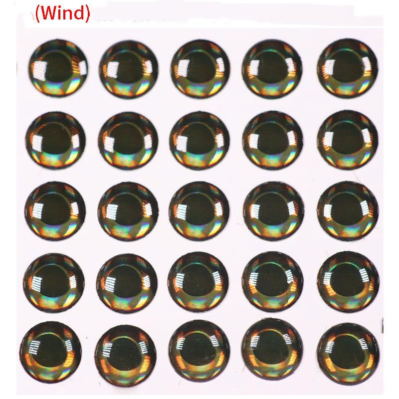 100 piezas de ojos de señuelo de pesca 3-12 mm miniatura 6