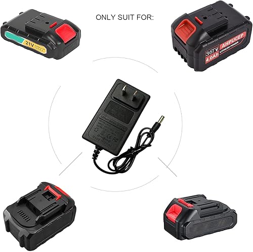 Miniatura 3 de Cargador de batería de litio de repuesto 21V 2A para AHPUCEP Weed Wacker Mini Motosierra Weed Eater cortadora de césped inalámbrica recortadora de