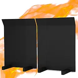 Placa Traseira Ajustável Para Lareira De 26", Firebacks Para Lareira, Defletor De Calor Para Lareira, Proteção De Parede Para Reflexão De Calor Para Lareira, 17 X 13 Polegadas, Pacote Com 2