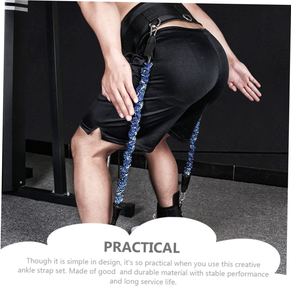 Toddmomy Widerstandsband für Beine mit Verstellbaren Knöchelriemen Tragbares Fitnessgerät für Beintraining Basketball und Lauftraining Geeignet für Männer und Frauen Aller Altersgruppen