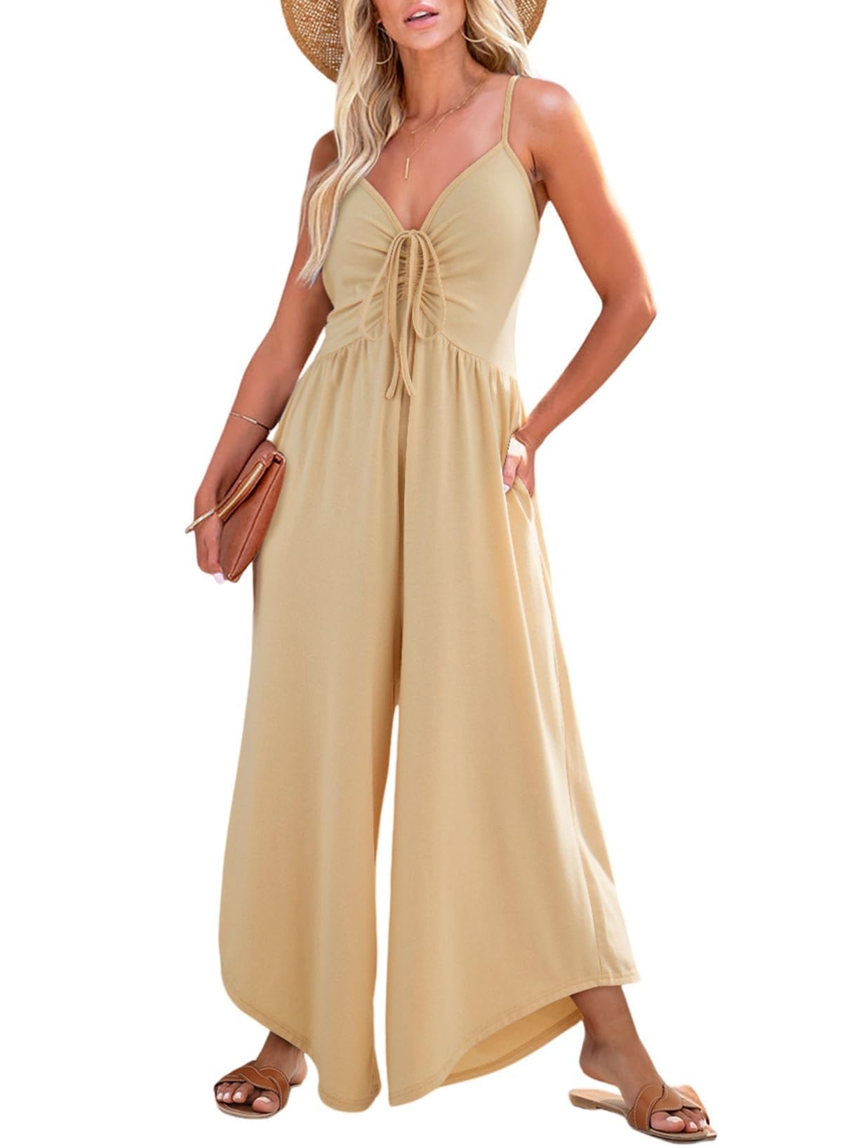 Dokotoo Ruched Wide Leg Jumpsuit