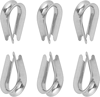 Sponsored Ad - YEL M10 Stainless Steel Thimbles for 3/8 inch Diameter Wire Rope Cable Timble Rigging 6 PCS