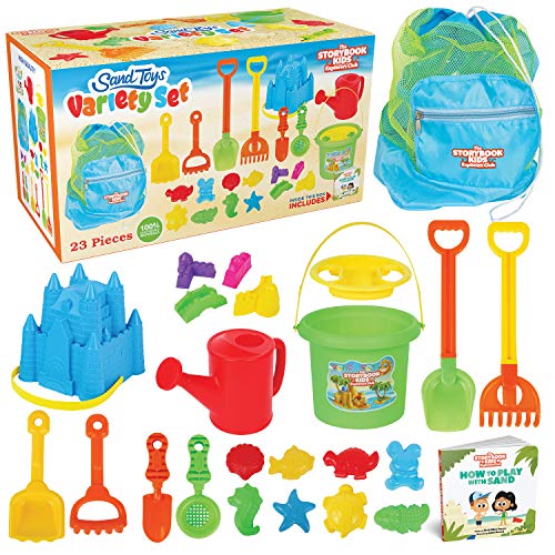 The STORYBOOK KIDS Explorers Club Beach Toys - 23-Piece Sandbox Toys Set