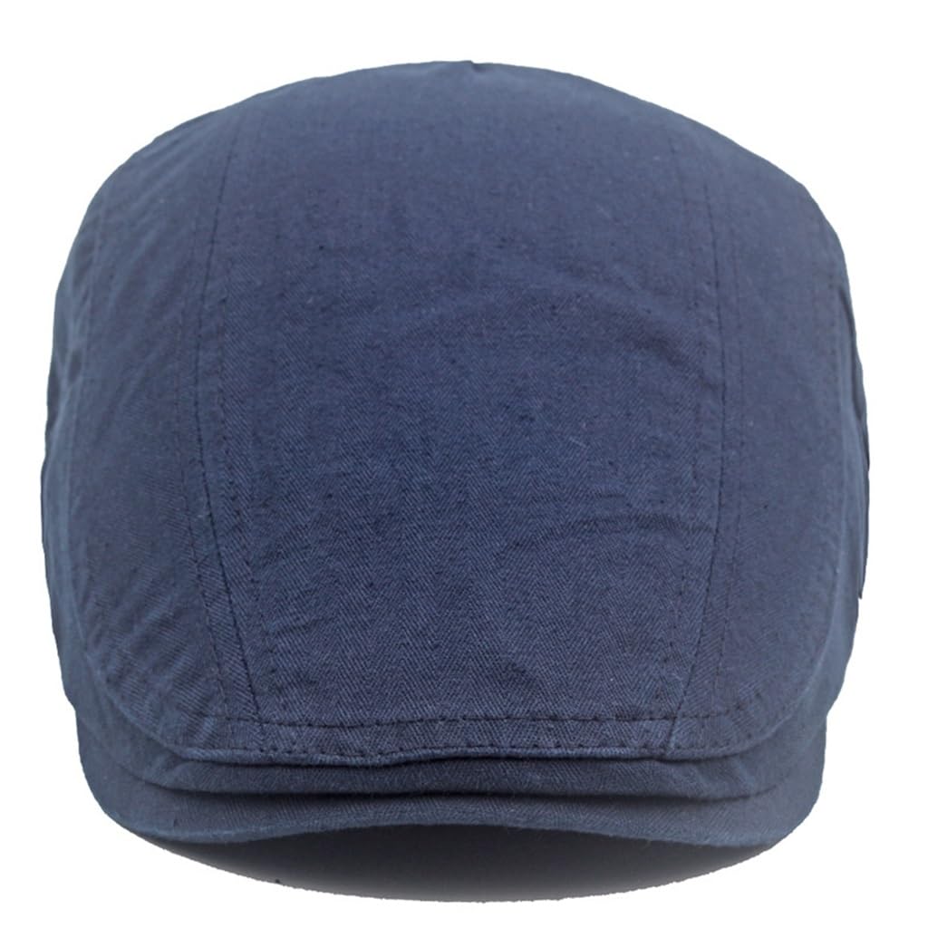 Navy Beret Men's Retro Forward Hat Newspaper Boy Hat Single Color Sun Hat