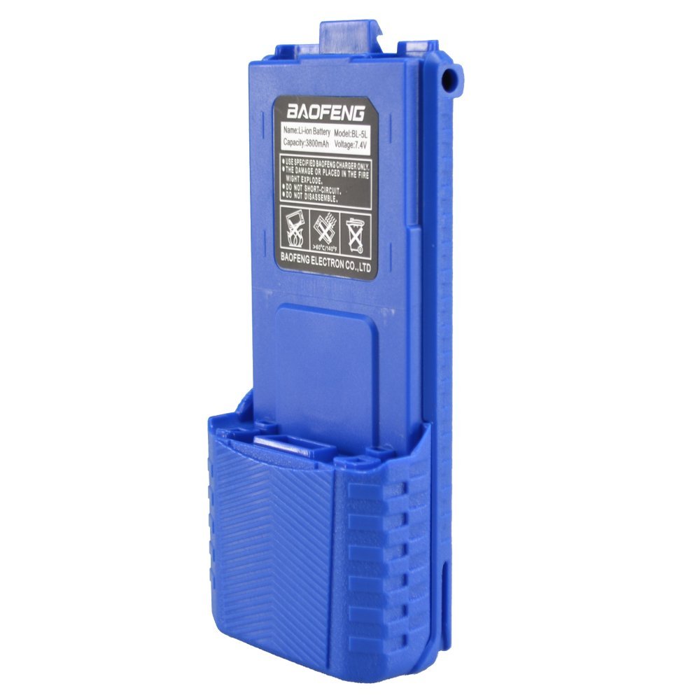 Baofeng 7.4v 3800mAh Li-ion Extended Battery Blue