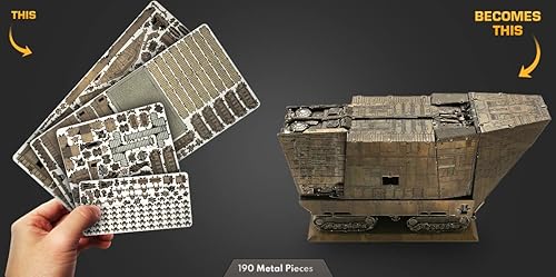 Miniatura 3 de Fascinations Metal Earth Premium Series Star Wars Jawa Sandcrawler 3D Kit de modelo de metal con pinzas