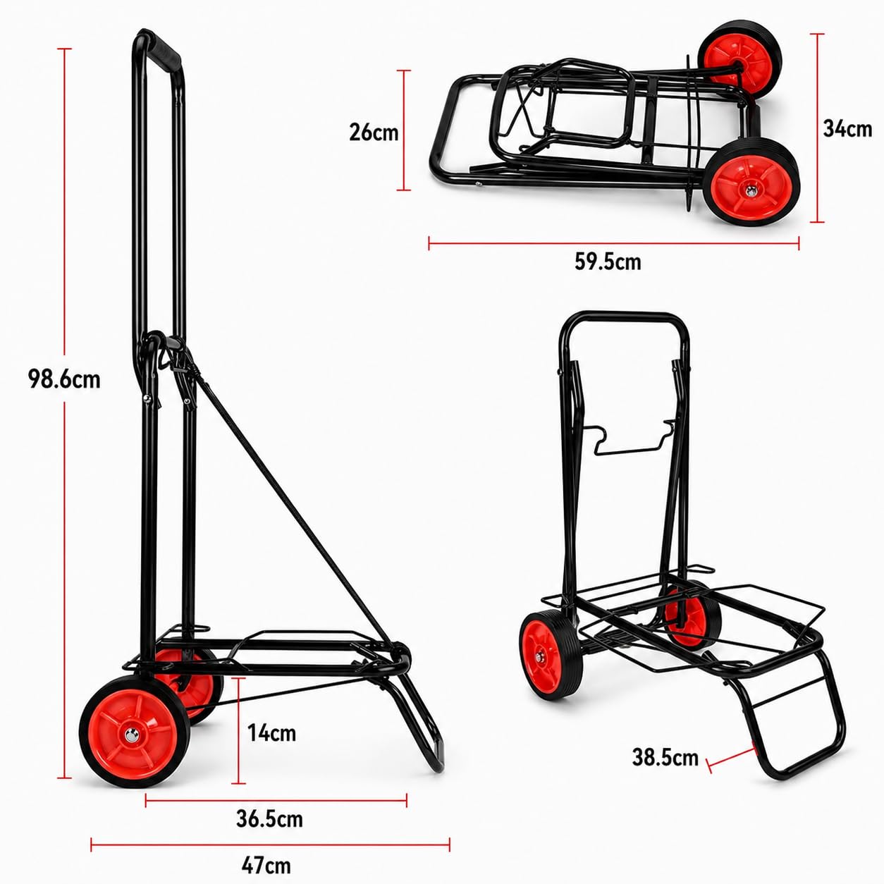 Carro Playa Multiusos Plegable Estructura Metálica Ruedas Grandes Porta Neveras Exterior Camping