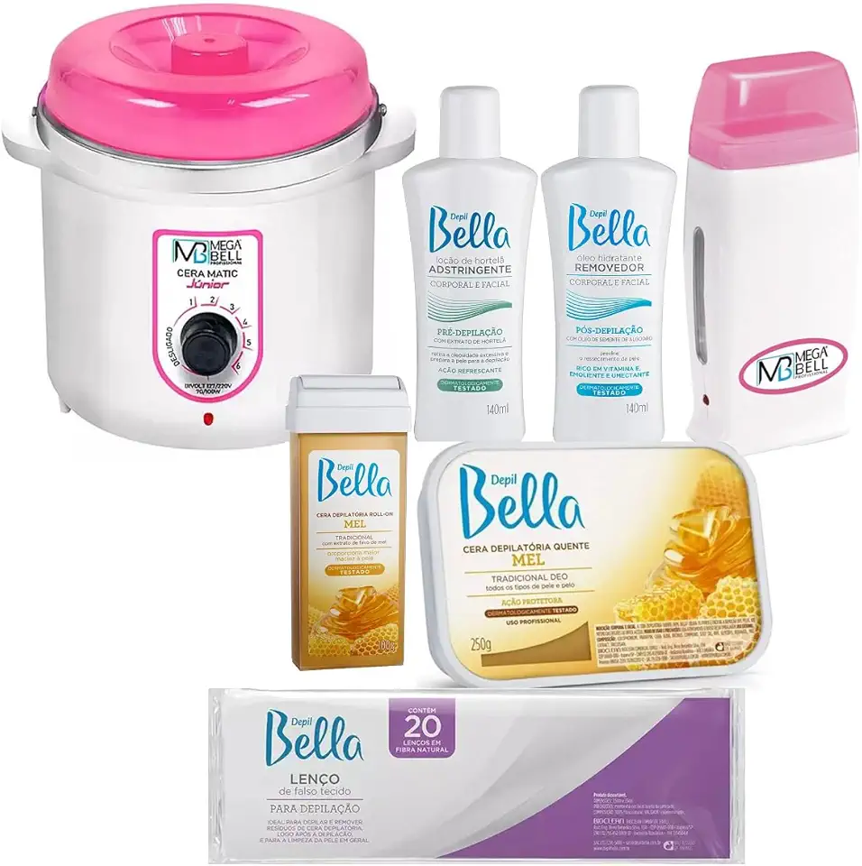 Kit Depilação Completo Cera Quente Rolon E Termocera 400g