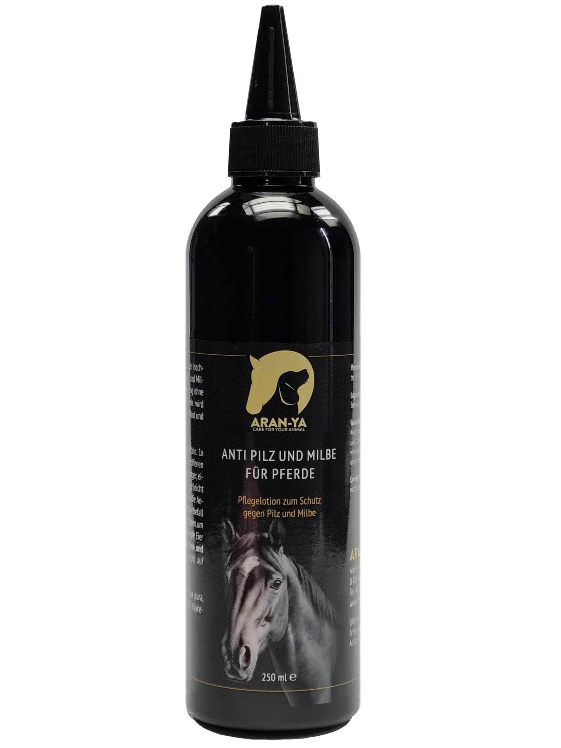 Aran-ya Coméstico, loción cuidado caballos para hongos y ácaros. 100% Natural. Envase 250ml. Producto Alemán.